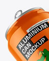 Aluminium Can With Glossy Finish Mockup
