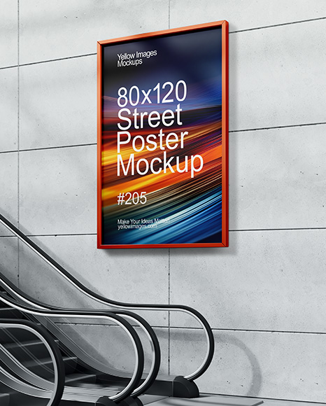 Framed Poster on a Wall Mockup