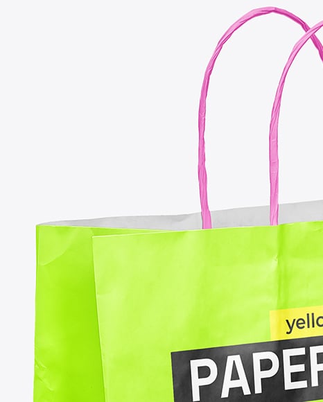 Kraft Paper Bag with Handles Mockup