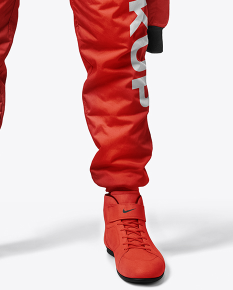 Man Wearing Racing Kit Mockup