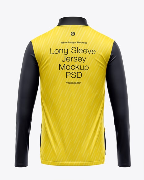 Full-Zip Long Sleeve Jersey Mockup - Apparel mockups