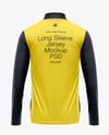Full-Zip Long Sleeve Jersey Mockup