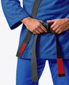 Man Wearing Jiu Jitsu Gi Uniform Mockup