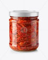 Clear Glass Jar with Sun Dried Tomatoes Mockup