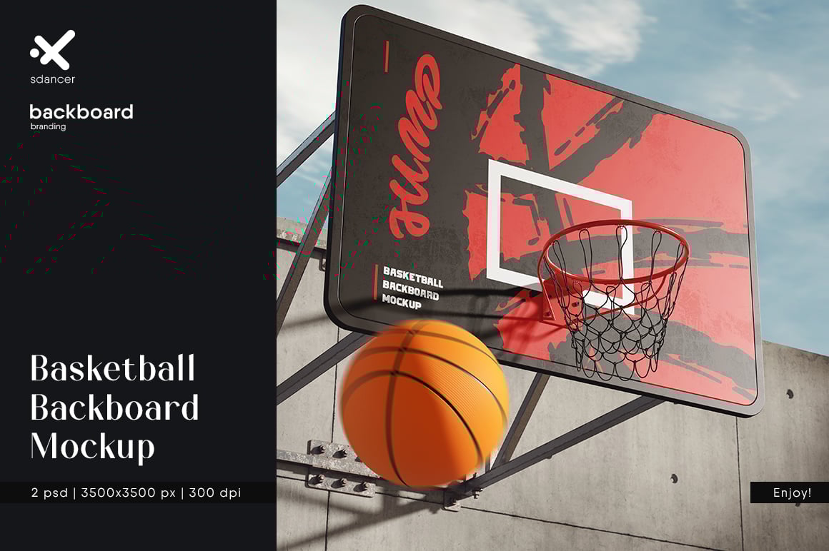 Street Basketball Backboard Mockup