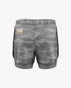 Men's Double-Layer Shorts Mockup - Back View