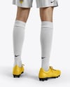 Soccer Goalkeeper Wearing Long Sleeve Jersey and Shorts Mockup
