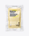 Clear Plastic Flow-Pack with Salmon Fish Fillet Mockup