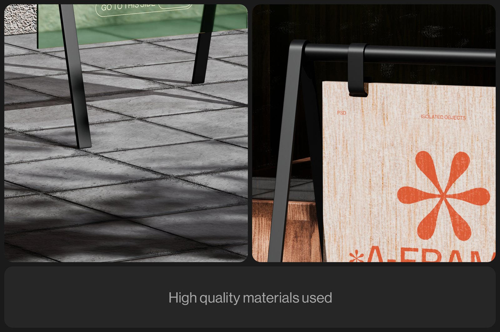 A-Frame Sidewalk Sign Mockup