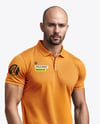 A Man Wearing a Polo Shirt and Pants Mockup