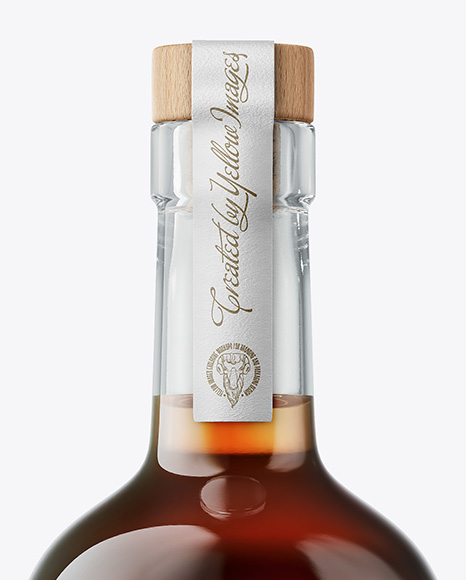 Black Rum Bottle Mockup