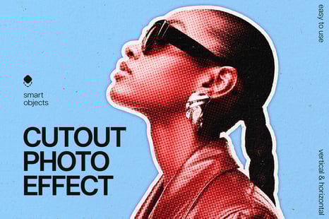 Cut Out Halftone Template Effect - Add-Ons