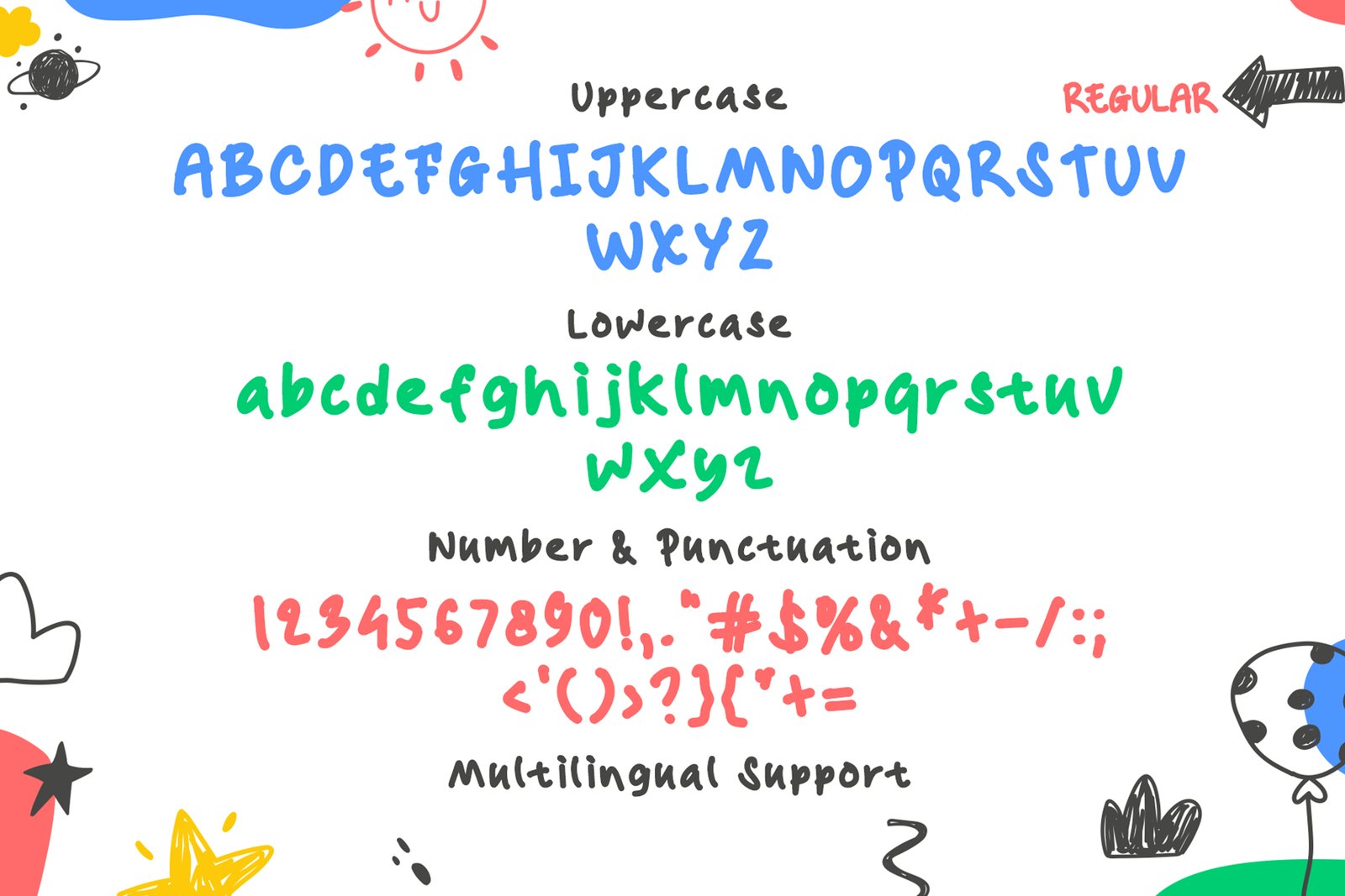 Kido Hand - decorative kids font