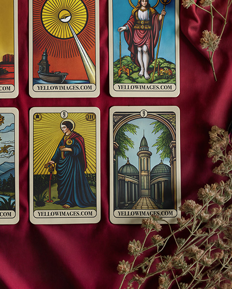 Six Cards on a Table Mockup