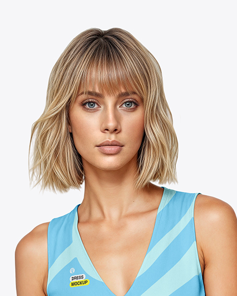 Woman Wearing Dress Mockup