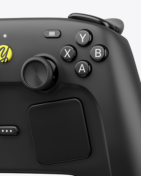 Steam Controller Mockup - Half Side View