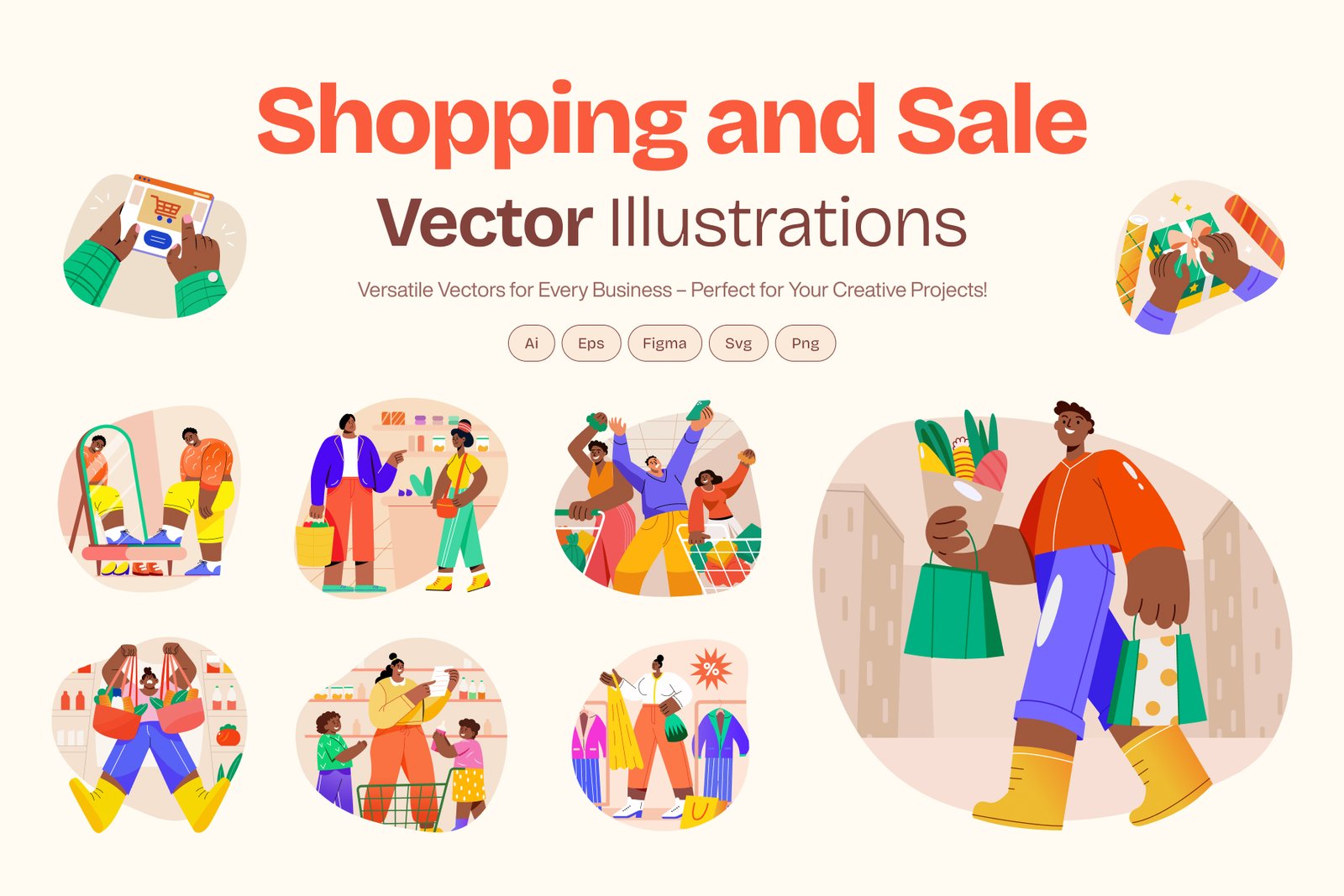 Shopping and Sale Vector Set