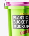 Metallized Plastic Bucket Mockup