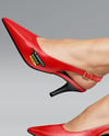 Pair of Slingbacks on Woman's Legs Mockup