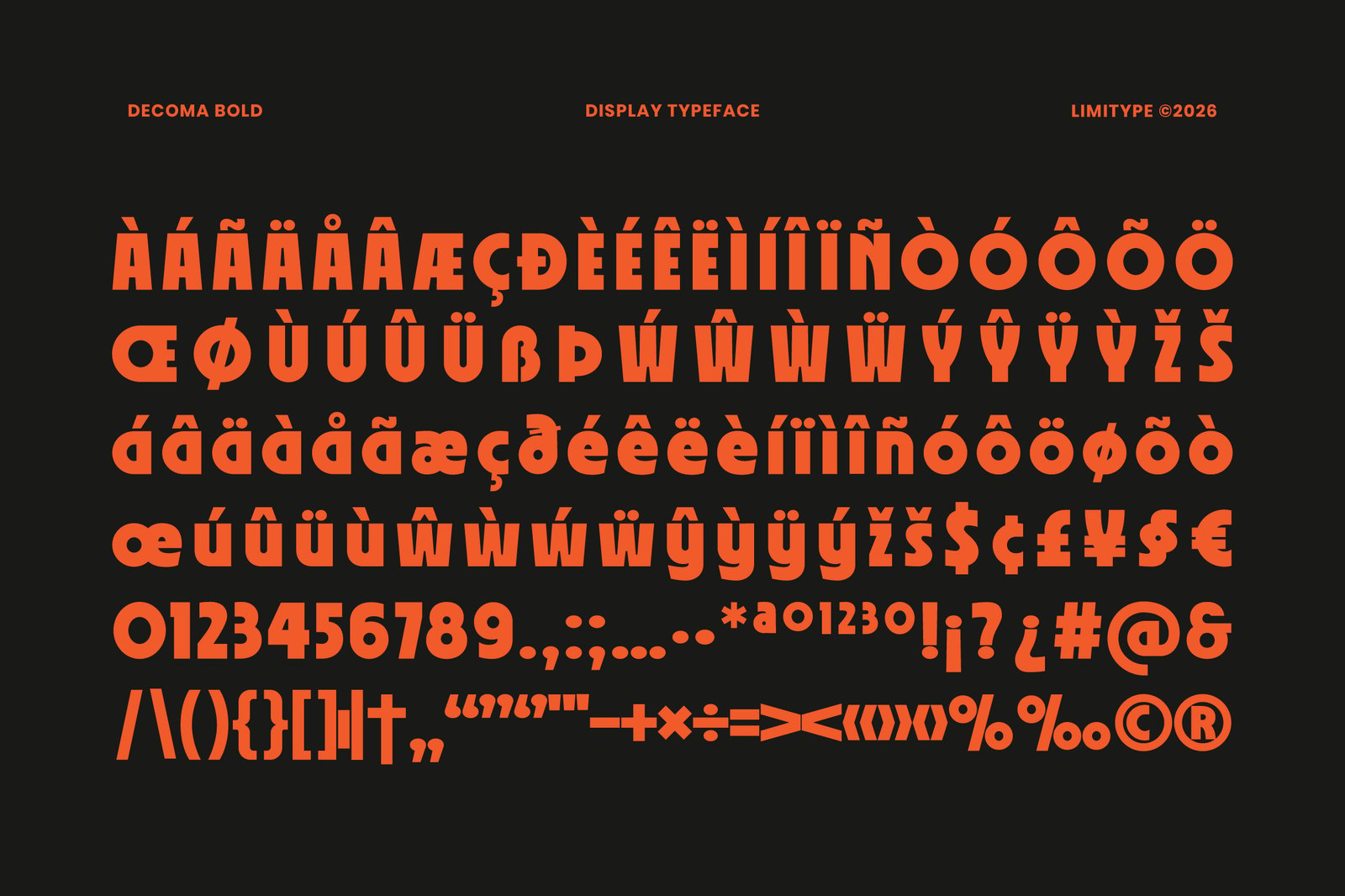 Decoma - Bold Geometric Font