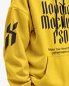 Young Man Wearing Oversize Hoodie and Shorts Mockup