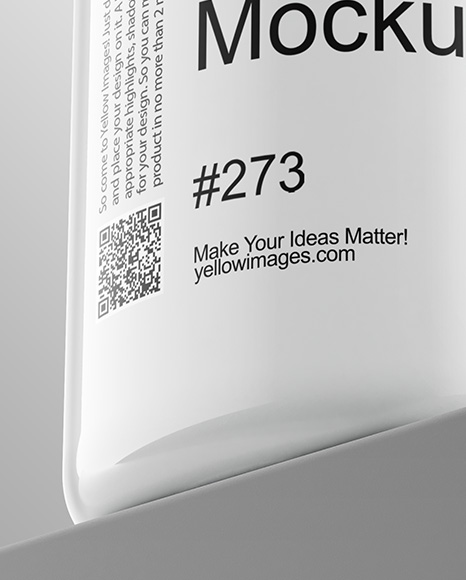 Clear Jar With Powder Mockup