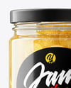 Glass Jar with White Grape Jam Mockup