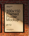 Two Framed Posters on a Brick Wall Mockup