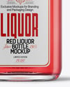 Clear Glass Liquor Bottle Mockup