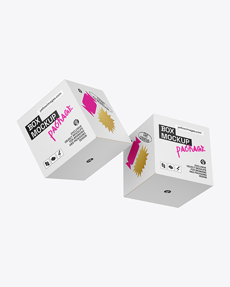 Two Paper Boxes Mockup