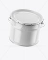 Glossy Tin Can w/ Metallic Handle Mockup
