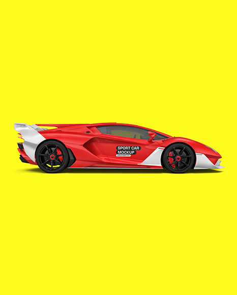 Sport Car Mockup - Side View