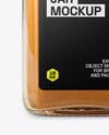 Square Glass Jar with Cinnamon Powder Mockup