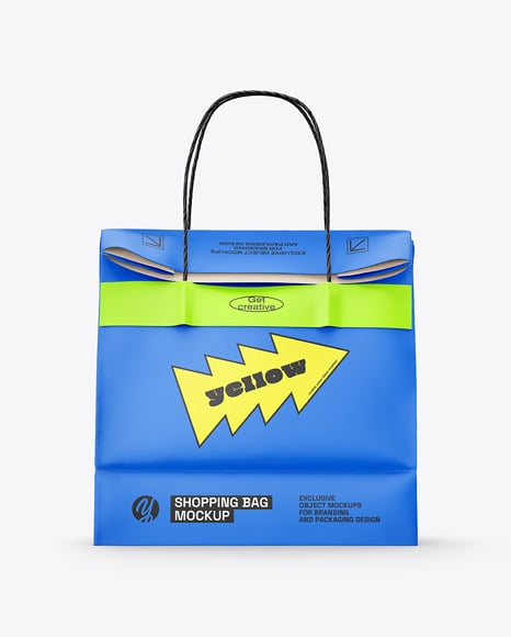 Matte Paper Bag Mockup - Notebook sticker mockup