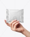 Matte Snack Pack in a Hand Mockup