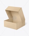 Opened Kraft Cake Box Mockup
