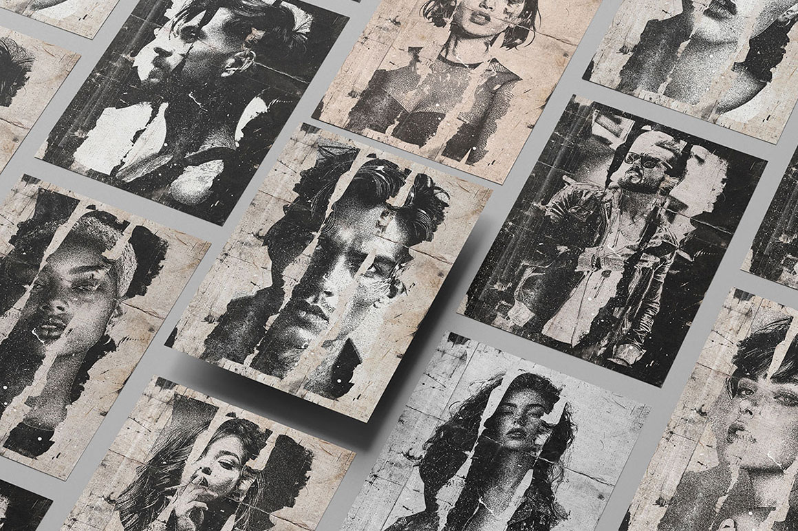 Grunge Torn Photo Effect