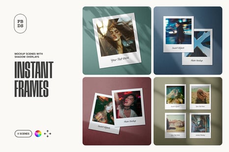 Polaroid Mockup Scenes - Stationery Mockups