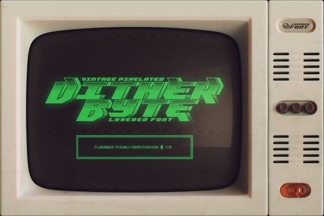 Dither Byte - Vintage Pixel Font - Creative Store
