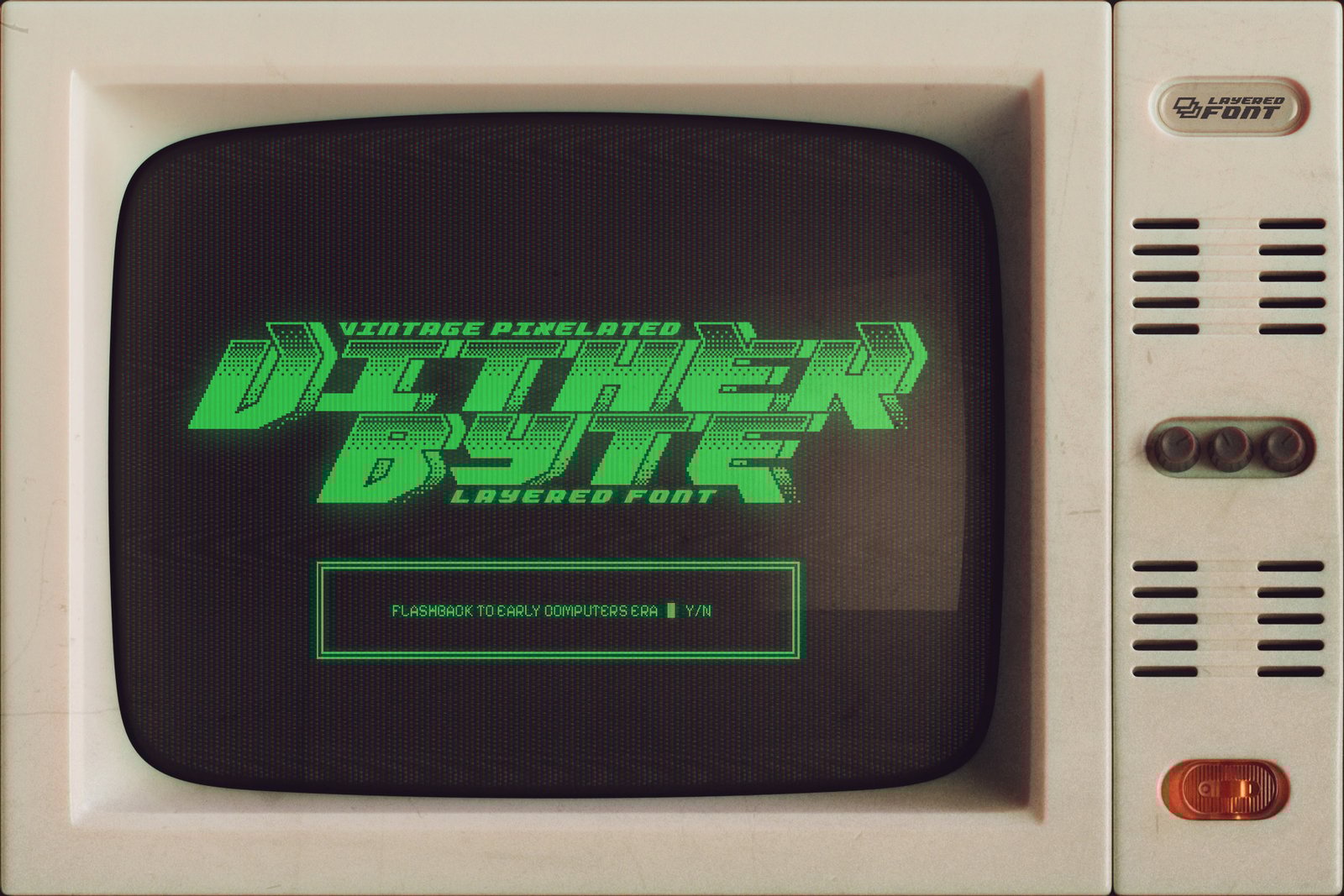 Dither Byte - Vintage Pixel Font