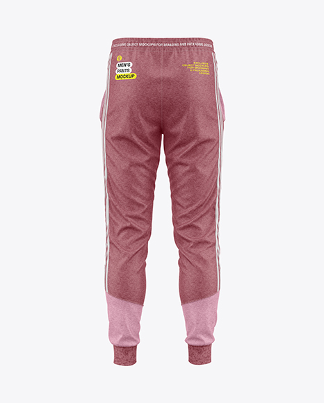 Heather Men’s Pants Mockup - Back View