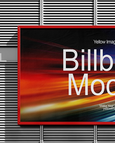Street Billboard on a Wall Mockup