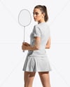 Woman Wearing Badminton Uniform Mockup