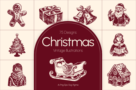 Vintage Christmas Illustrations - Graphics