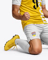 Man Wearing Full Soccer Kit Mockup