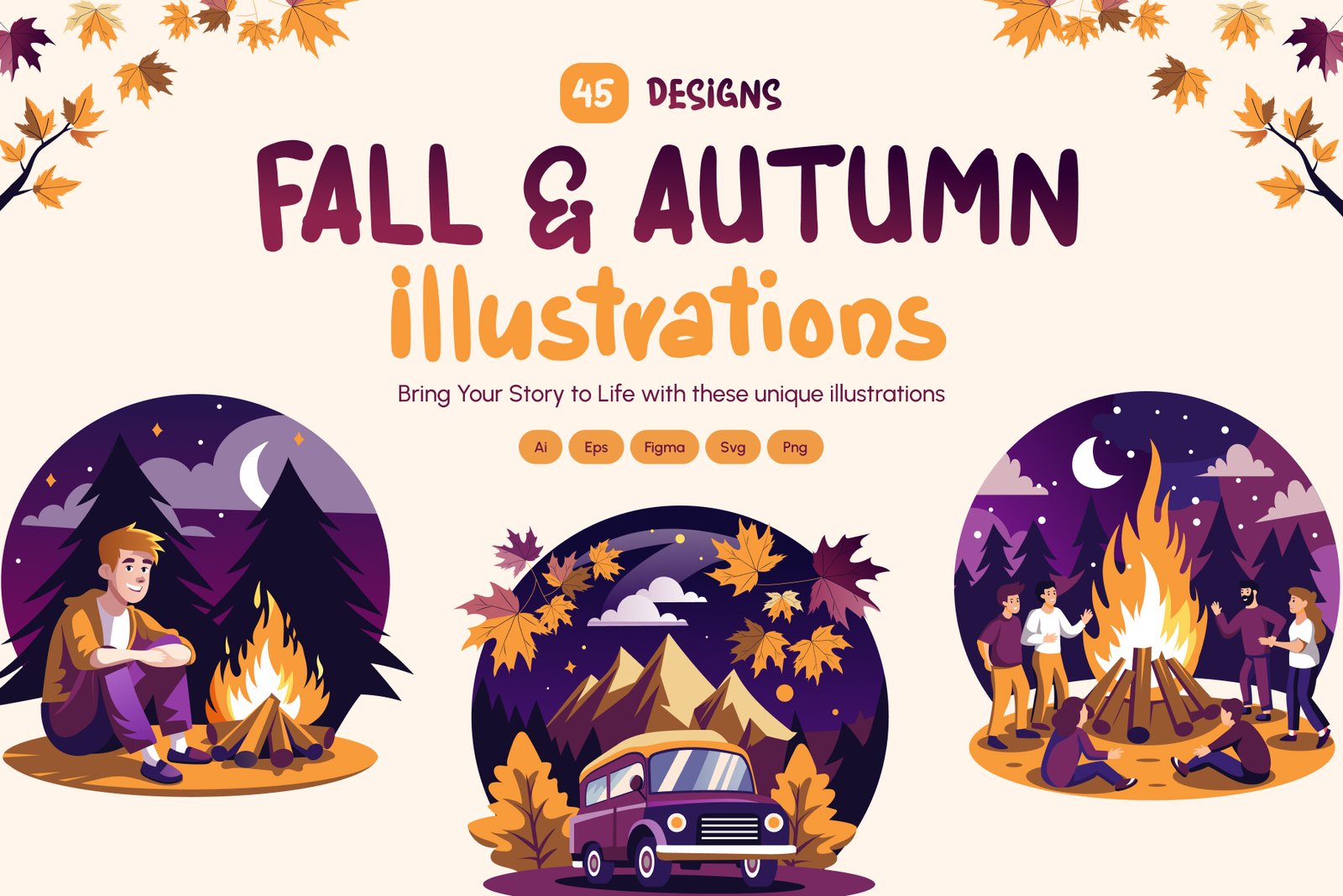 Animated Fall and Autumn Illustrations