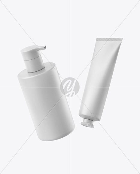 Bottle with Tube Mockup