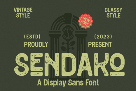 Sendako Font - Display product