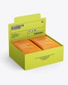 Box with Matte Trading Card Packs Mockup