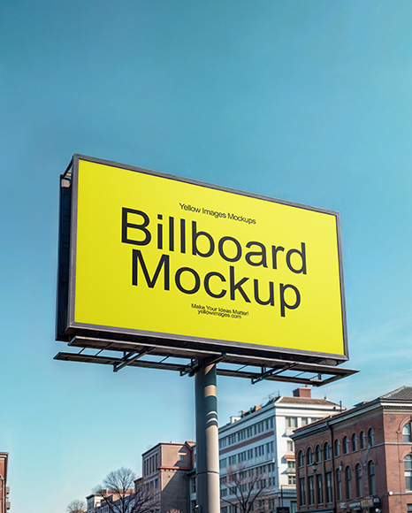 Billboard on the City Street Mockup - Digital product mockup